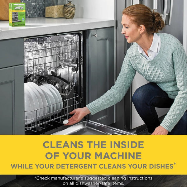 Dishwasher Cleaner with 6 Tablets in Carton - 1 pack - plus 3 My Outlet Mall Resealable Storage Pouches