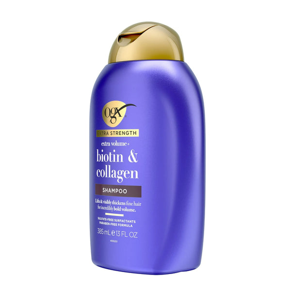 Extra Strength Biotin & Collagen Shampoo - 1 pack - 13Fl oz per pack - plus 3 My Outlet Mall Resealable Storage Pouches