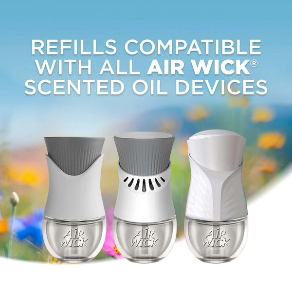 Plug-in Scented Oil Warmer, Air Freshener with Essential Oils, White - 2 packs - 2 Count per pack - plus 3 My Outlet Mall Resealable Storage Pouches