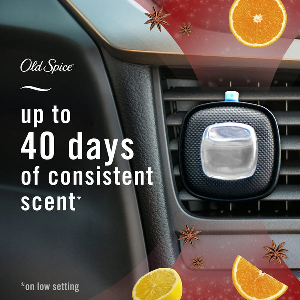 Auto Car Air Freshener, Odor-Fighting Car Vent Clip, Old Spice Fiji - 1 pack - 2 count per pack plus 3 My Outlet Mall Resealable Storage Pouches