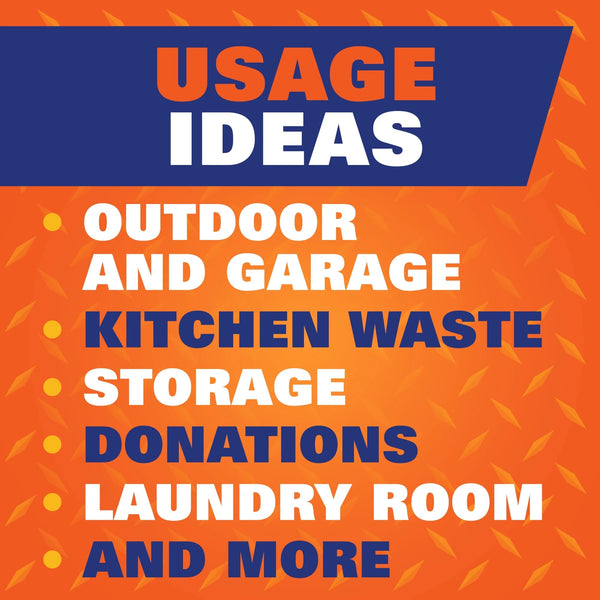 Strong Large Trash Bags, Black, 30 gallon - 1 pack - 40 count per pack - plus 3 My Outlet Mall Resealable Storage Pouches
