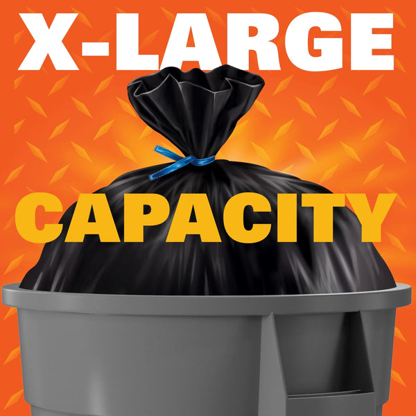 Heavy Duty Contractor Extra Large Trash Bags, 55 gallon - 1 pack - 16 count per pack - plus 3 My Outlet Mall Resealable Storage Pouches