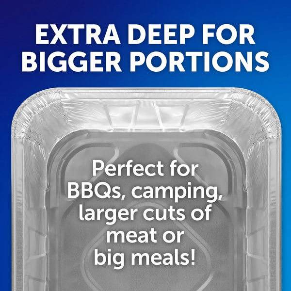 Kitchens Heavy Duty Utility Pan for Grilling, 13.25 x 9.63 x 3.5 inches - 1 pack - plus 3 My Outlet Mall Resealable Storage Pouches