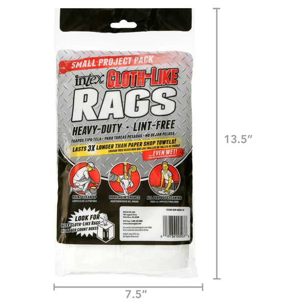 Cloth-Like Cleaning Rags - 2 packs - 75 count per pack - plus 3 My Outlet Mall Resealable Storage Pouches