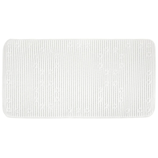 Cushioned Foam Bathtub Mat with Suction Cups, White 17" x 36" - 1 pack - plus 3 My Outlet Mall Resealable Storage Pouches
