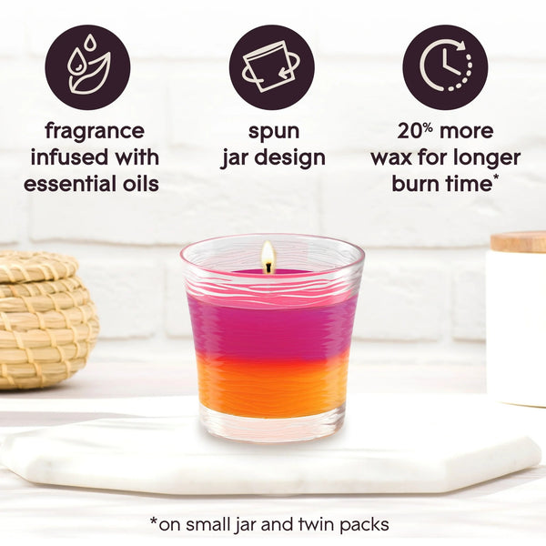 2in1 Single Wick Candles, Hawaiian Breeze + Vanilla Passionfruit, 2 Candles - 1 pack - plus 3 My Outlet Mall Resealable Storage Pouches