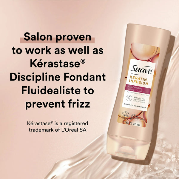 Professionals Keratin Infusion Conditioner, Color Care - 3 packs - 12.6fl oz per pack - plus 3 My Outlet Mall Resealable Storage Pouches