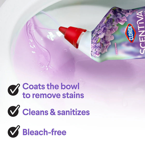 Scentiva Bathroom Toilet Cleaning Gel, Lavender and Jasmine - 1 pack - 24 oz per pack - plus 3 My Outlet Mall Resealable Storage Pouches