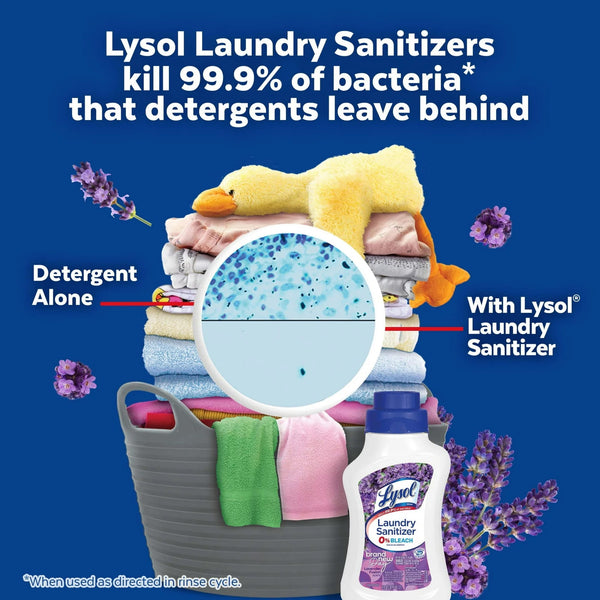 Laundry Sanitizer Additive, Sanitizing Liquids for Clothes and Linens, Lavender - 1 pack - 41 oz per pack - plus 3 My Outlet Mall Resealable Storage Pouches