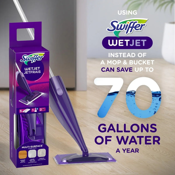 Wet Jet Mop Refill Solution, Floor Cleaner, Antibacterial - 1 pack - 32 oz per pack - plus 3 My Outlet Mall Resealable Storage Pouches