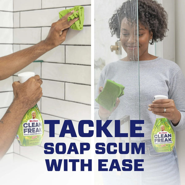 Clean Freak All Purpose Cleaner Spray, Multi-Surface Cleaning, Gain - 3 packs - 16 fl oz per pack - plus 3 My Outlet Mall Resealable Storage Pouches