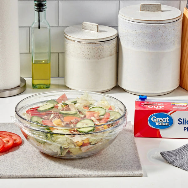Slide Cutter Plastic Wrap - 1 pack -  400 square feet per pack - plus 3 My Outlet Mall Resealable Storage Pouches