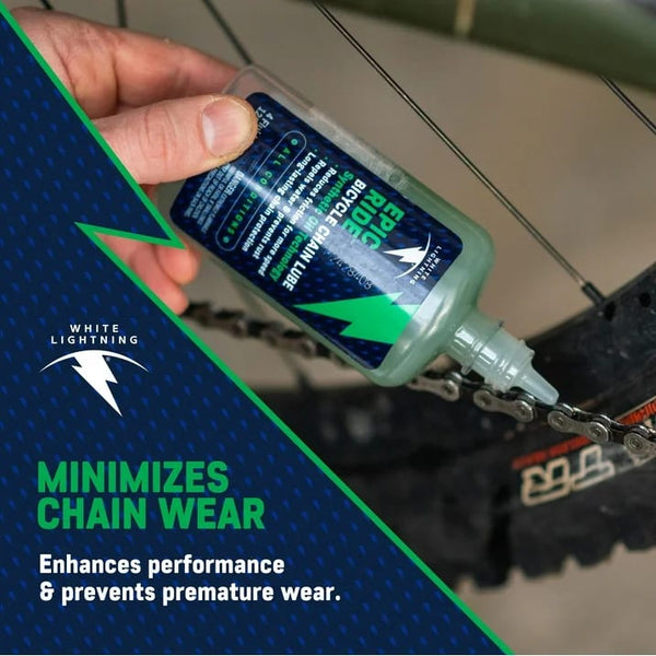 Epic Ride All-Weather Bicycle Chain Lube - 1 pack - 2 oz per pack - plus 3 My Outlet Mall Resealable Storage Pouches