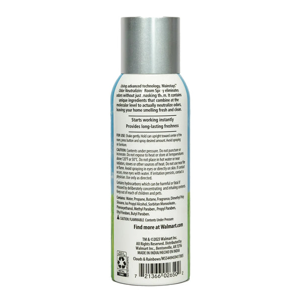 Odor Neutralizing Room Spray, Clouds & Rainbows Air Freshener - 1 pack - 4oz per pack - plus 3 My Outlet Mall Resealable Storage Pouches