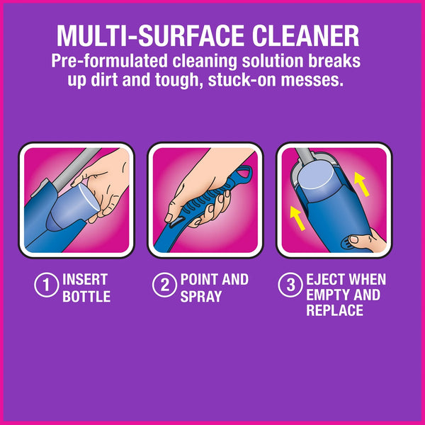 Auto Spray Mop Floor Cleaning Solution Refill, Lavender Scent - 1 pack - 42 oz per pack - plus 3 My Outlet Mall Resealable Storage Pouches