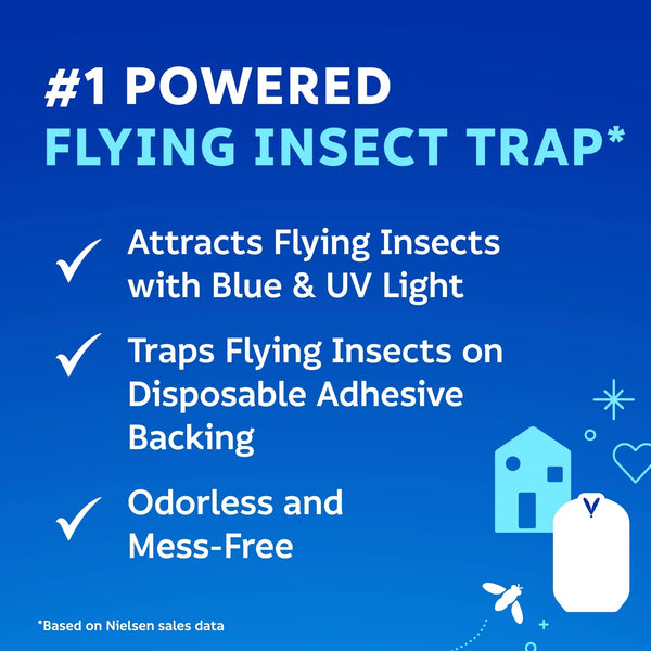 Flying Insect Indoor Fly Trap (1 Device + 1 Refill) - 1 pack - plus 3 My Outlet Mall Resealable Storage Pouches