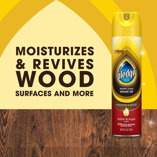 Expert Care Wood Oil Furniture Polish, Nourishes, Protects, and Revitalizes Furniture - 1 pack - 9.7 oz per pack - plus 3 My Outlet Mall Resealable Storage Pouches
