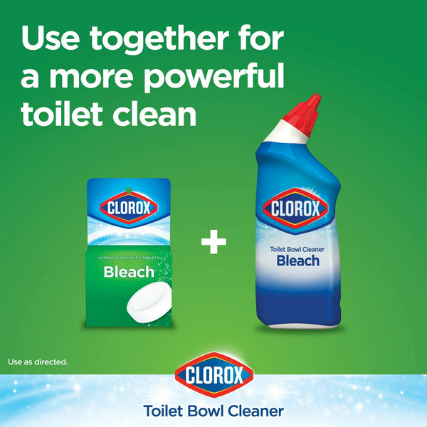 Bleach Automatic Toilet Bowl Cleaner Tablets - 1 pack -  4 count per pack - plus 3 My Outlet Mall Resealable Storage Pouches