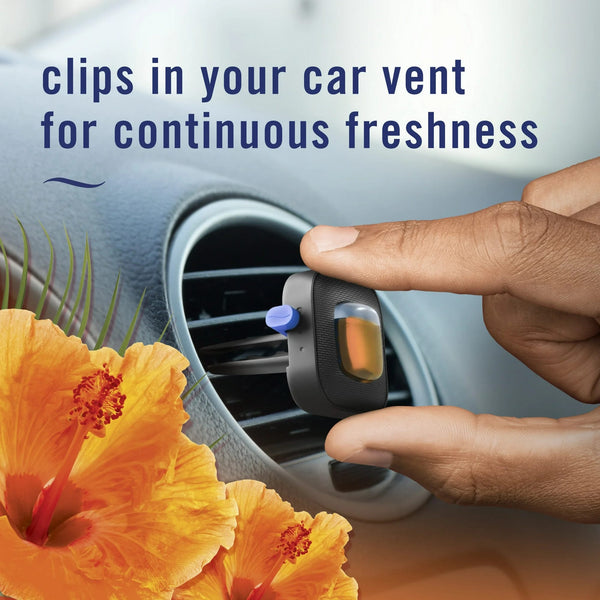 Car Air Freshener, Odor-Fighting Car Vent Clip, Hawaiian Aloha, 2 Count - 1 pack - plus 3 My Outlet Mall Resealable Storage Pouches