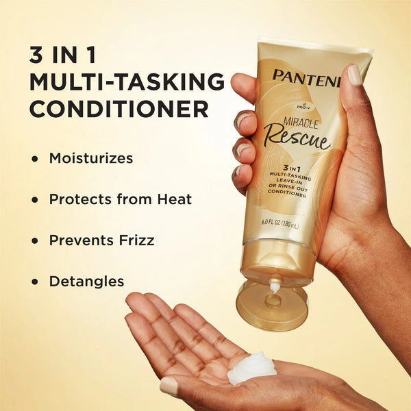 Miracle Rescue 3in1 Multi-Tasking Leave in Conditioner - 2 packs - 6Fl oz per pack - plus 3 My Outlet Mall Resealable Storage Pouches