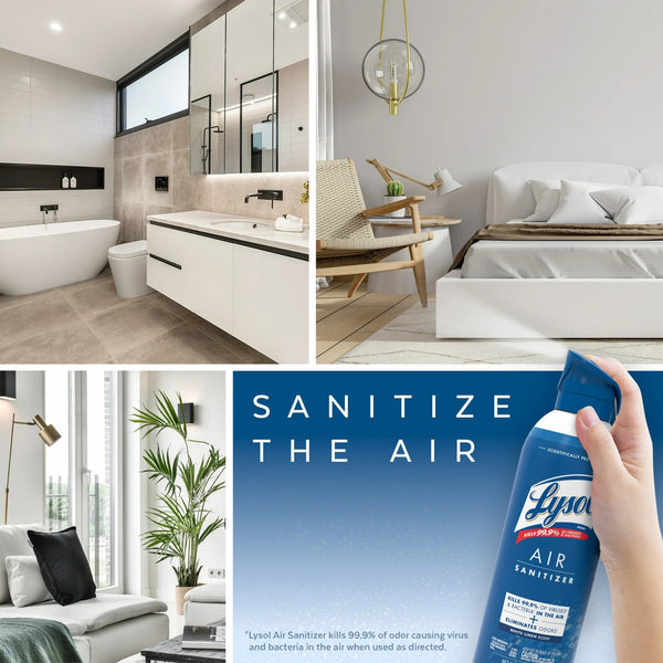 Air Sanitizer Spray, For Air Sanitization and Odor Elimination, White Linen Scent - 1 pack - 10 oz per pack - plus 3 My Outlet Mall Resealable Storage Pouches