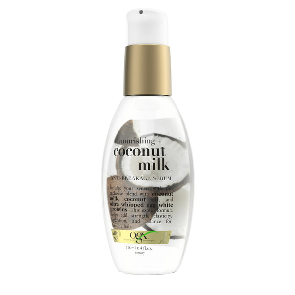 Coconut Milk Moisturizing Strength & Shine, Leave-In Treatment Hair Serum - 1 pack - 4Fl oz per pack - plus 3 My Outlet Mall Resealable Storage Pouches