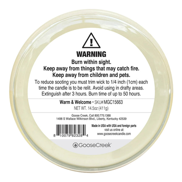 Warm & Welcome Scented 3-Wick Jar Candle - 1 pack - 14.5 oz per pack - plus 3 My Outlet Mall Resealable Storage Pouches