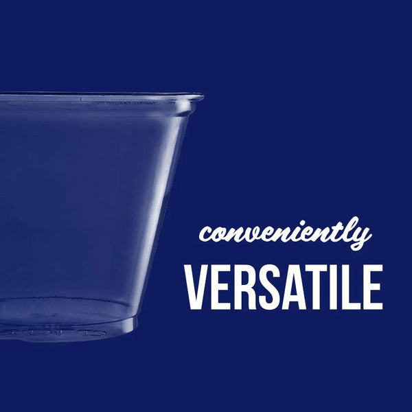 Party Disposable Plastic Cups, Clear, 9 oz - 1 pack - 50 Count per pack - plus 3 My Outlet Mall Resealable Storage Pouches