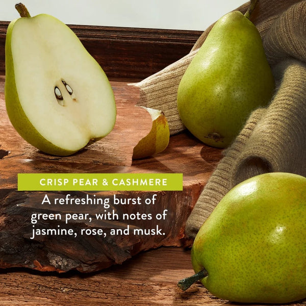 Aluminum Free Deodorant, Crisp Pear & Cashmere - 1 pack - 2.65 oz per pack - plus 3 My Outlet Mall Resealable Storage Pouches