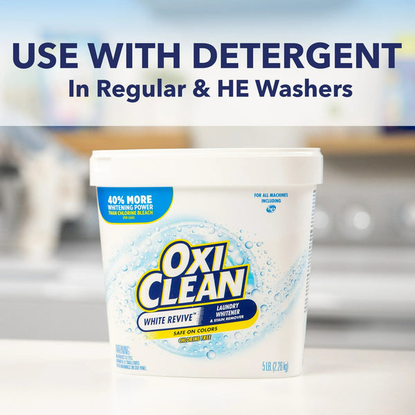 White Revive Laundry Whitener and Laundry Stain Remover Powder- 1 pack - 3 LB - plus 3 My Outlet Mall Resealable Storage Pouches