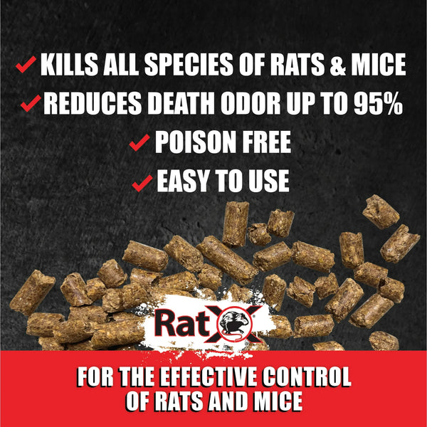 Rodent Control Pellets, Rat and Mouse Killer - 1 pack - 8 oz per pack - plus 3 My Outlet Mall Resealable Storage Pouches