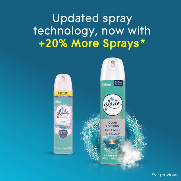 Air Freshener Spray Infused with Essential Oils, Sky & Sea Salt - 1 pack - 8.0 oz per pack - plus 3 My Outlet Mall Resealable Storage Pouches
