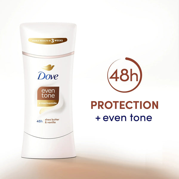 Even Tone Antiperspirant Deodorant Stick Shea Butter & Vanilla - 1 pack - 2.6 oz per pack - plus 3 My Outlet Mall Resealable Storage Pouches
