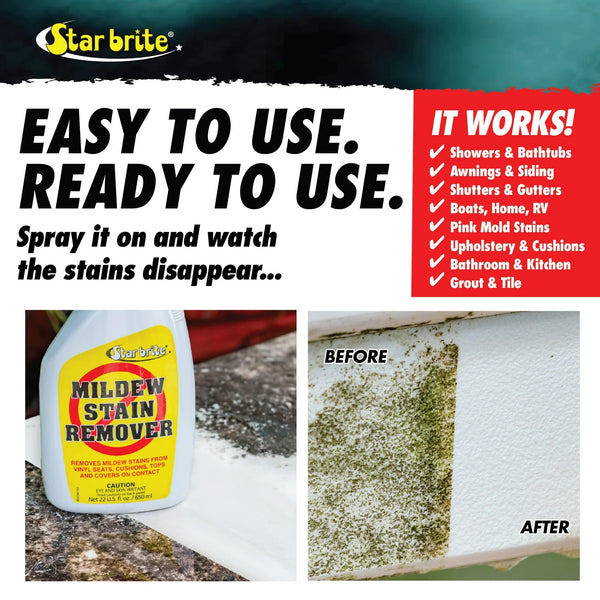 Professional-Grade Mold & Mildew Stain Remover + Cleaner - 3 packs - 16 oz per pack - plus 3 My Outlet Mall Resealable Storage Pouches