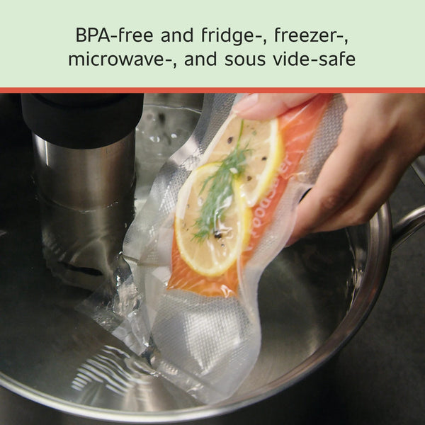 Heat Seal 11 in. Vacuum Sealer Roll, 11" x 12', Clear - 3 packs - plus 3 My Outlet Mall Resealable Storage Pouches