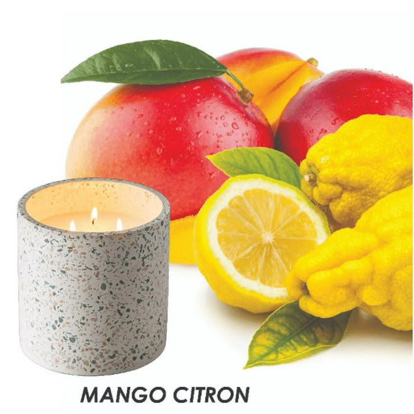 Citronella, Mango, and Citron Scented Candle, Off-White - 1 pack - 15oz per pack - plus 3 My Outlet Mall Resealable Storage Pouches