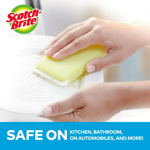 Dobie All-purpose Cleaning Pads, Yellow - 1 pack -  3 count per pack - plus 3 My Outlet Mall Resealable Storage Pouches