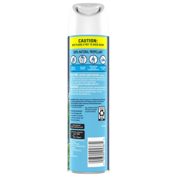 Air Freshener Spray, Sea Mist & Cypress, Fresh Collection, Fragrance Infused with Essential Oils, 100% Natural Propellent - 1 pack - 8.0 oz per pack - plus 3 My Outlet Mall Resealable Storage Pouches
