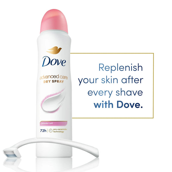 Advanced Care Long Lasting Women's Antiperspirant Deodorant Spray, Powder Soft - 2 packs - 3.8 oz per pack - plus 3 My Outlet Mall Resealable Storage Pouches