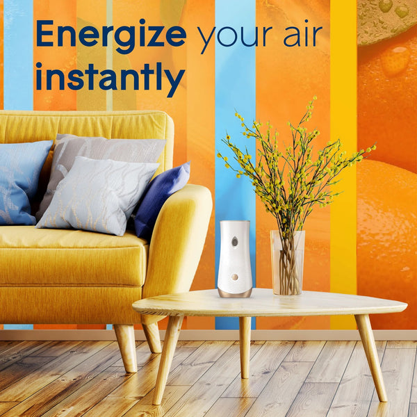 Automatic Spray Refills, Air Freshener, Infused with Essential Oils, Coastal Sunshine Citrus - 2 packs - 2 count per pack - plus 3 My Outlet Mall Resealable Storage Pouches