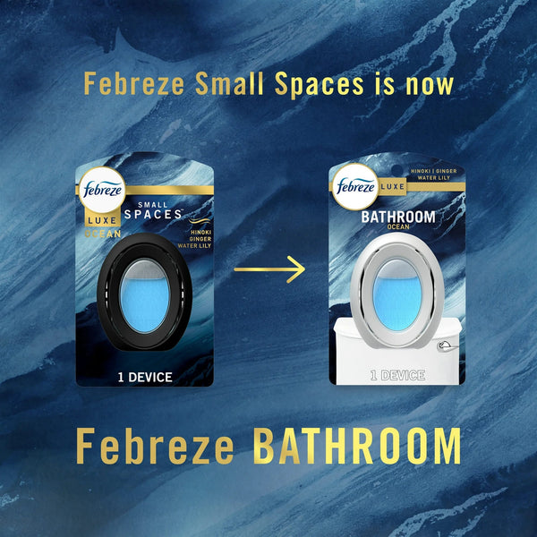 Bathroom Air Freshener, Small Spaces Odor-Fighting, Ocean, 2 Count - 2 packs - plus 3 My Outlet Mall Resealable Storage Pouches