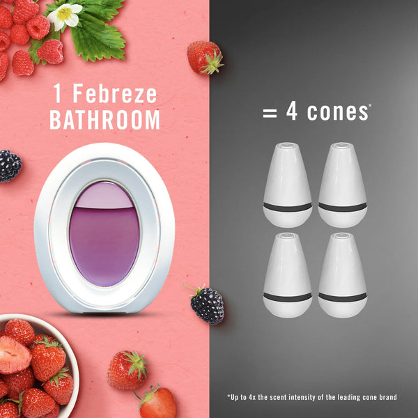 Bathroom Air Freshener, Small Spaces Odor-Fighting, Berry & Bramble, 3 Count - 1 pack - plus 3 My Outlet Mall Resealable Storage Pouches