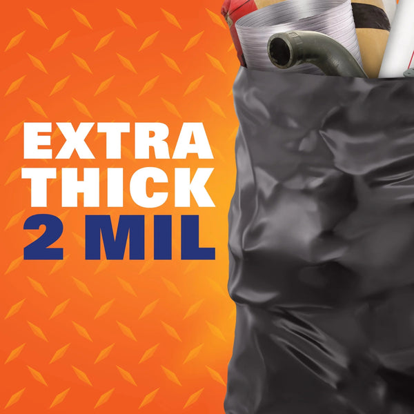 Heavy Duty Contractor Extra Large Trash Bags, 55 gallon - 1 pack - 16 count per pack - plus 3 My Outlet Mall Resealable Storage Pouches
