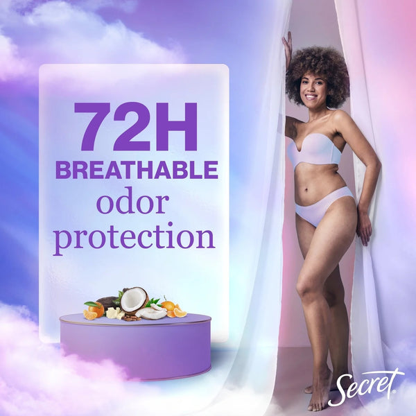 Fresh Invisible Solid Antiperspirant Deodorant for Women, Cocoa Butter - 2 packs - 2.6 oz per pack - plus 3 My Outlet Mall Resealable Storage Pouches