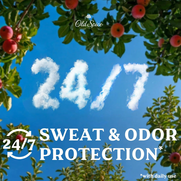 Antiperspirant Deodorant for Men in Orchard, 24/7 Lasting Freshness and Sweat Protection - 2 packs - 2.6 oz per pack - plus 3 My Outlet Mall Resealable Storage Pouches