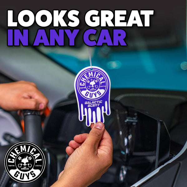 Hanging Air Freshener, Galactic Scent - 2 packs - 3 count per pack - plus 3 My Outlet Mall Resealable Storage Pouches