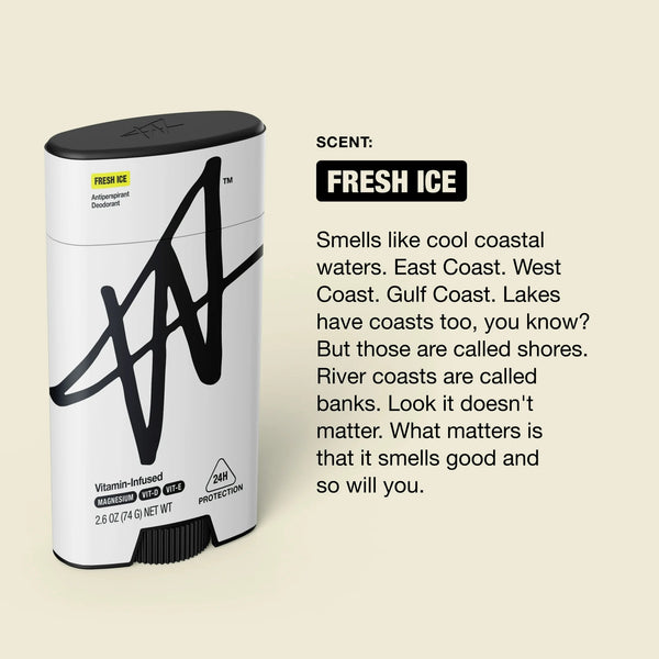 Jake Paul Men's Antiperspirant Deodorant Odor Blocking Sweat Protection Fresh Ice - 1 pack - 2.6 oz per pack - plus 3 My Outlet Mall Resealable Storage Pouches