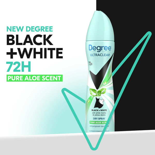 Ultra Clear Antiperspirant Deodorant Spray for Women Aloe Scent with Anti White Marks - 3 packs - 3.8 oz per pack - plus 3 My Outlet Mall Resealable Storage Pouches