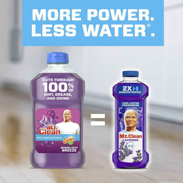 2X Concentrated Multi Surface Cleaner with Febreze Lavender Scent - 1 pack - 23 oz per pack - plus 3 My Outlet Mall Resealable Storage Pouches