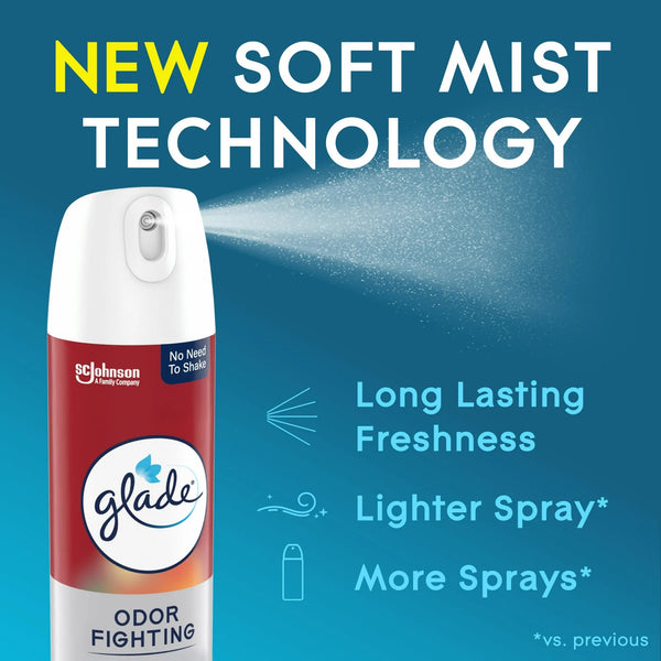 Aerosol Spray, Air Freshener Apple Cinnamon Scent, Fragrance Infused with Essential Oils, Invigorating and Refreshing, with 100% Natural Propellent - 1 pack - 8.0 oz per pack - plus 3 My Outlet Mall Resealable Storage Pouches